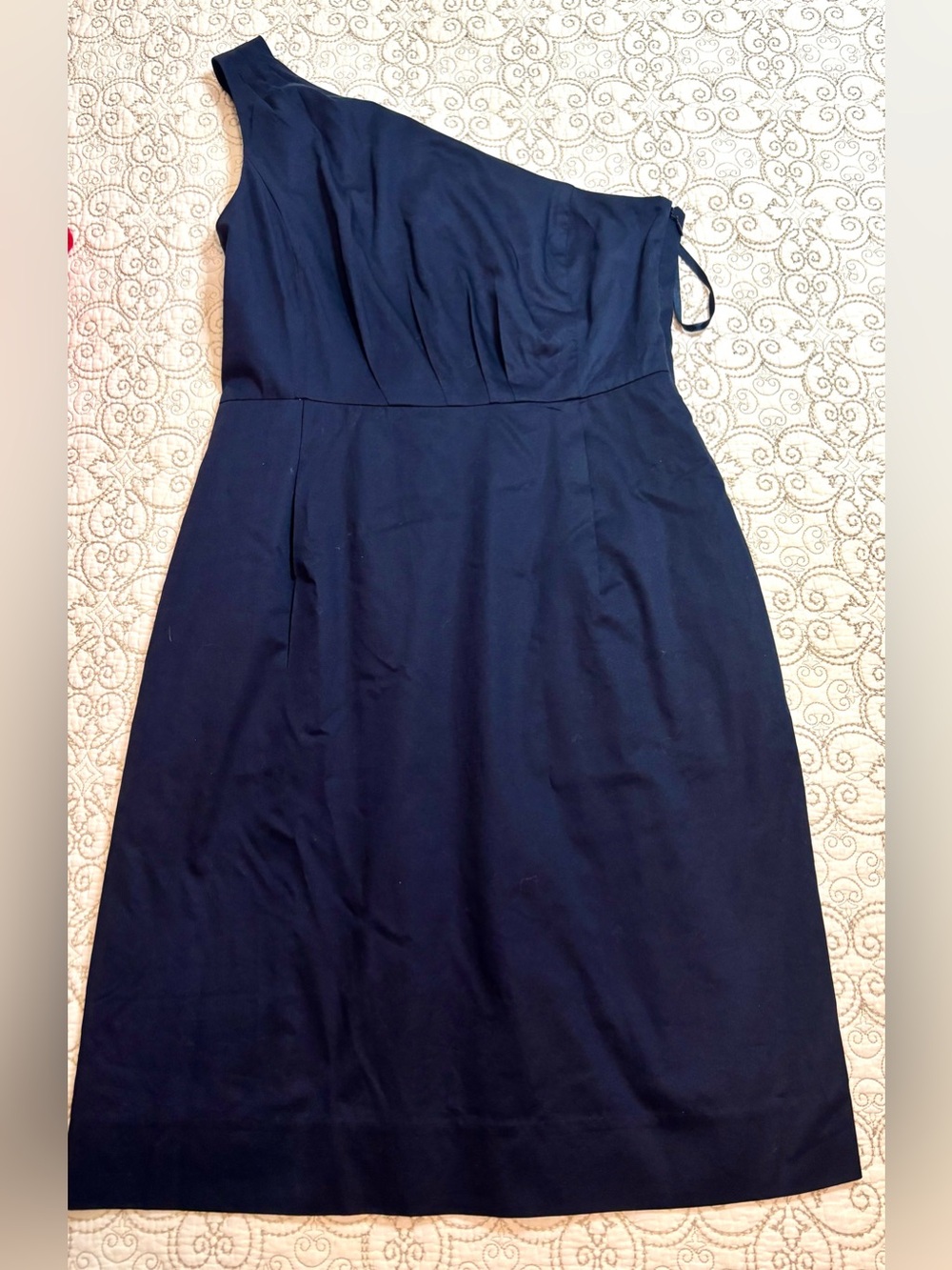 J. Crew Navy One-Shoulder Cocktail Dress